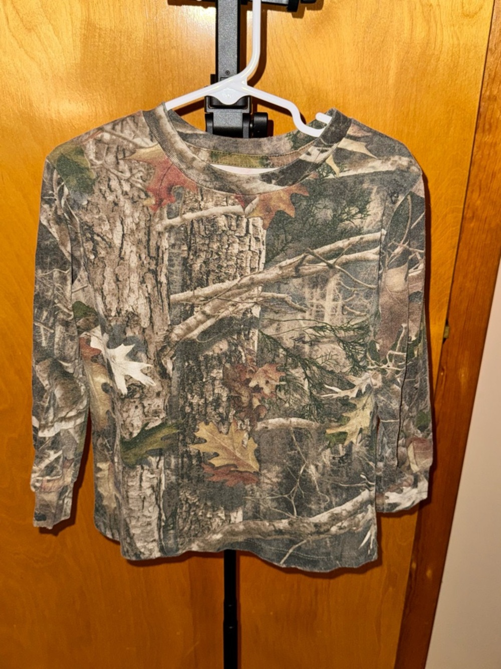 RedHead Boys Long Sleeve Camouflage Tee in Green/Brown/Gray